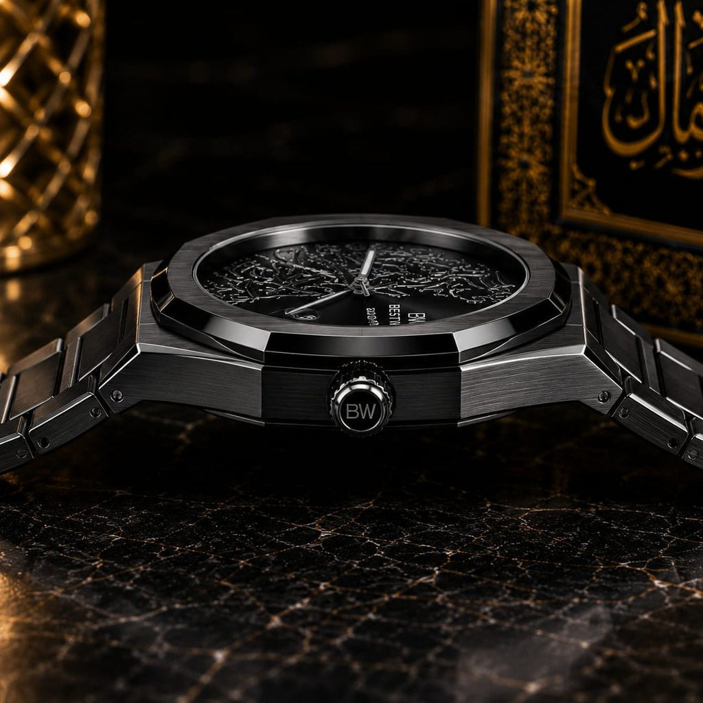 Bestwin Men's | Black Arabic Calligraphy Dial - VogueHourBestwin Men's | Black Arabic Calligraphy Dial