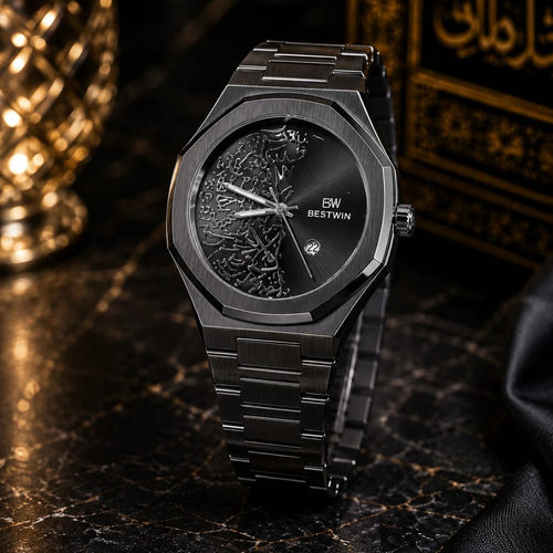 Bestwin Men's | Black Arabic Calligraphy Dial - VogueHourBestwin Men's | Black Arabic Calligraphy Dial