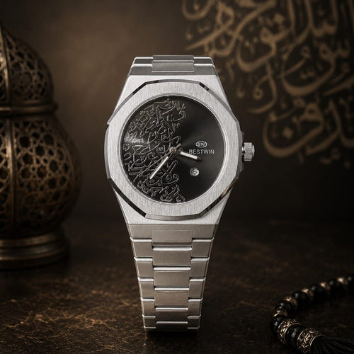 Bestwin Men's | Black Arabic Calligraphy Dial - VogueHourBestwin Men's | Black Arabic Calligraphy Dial