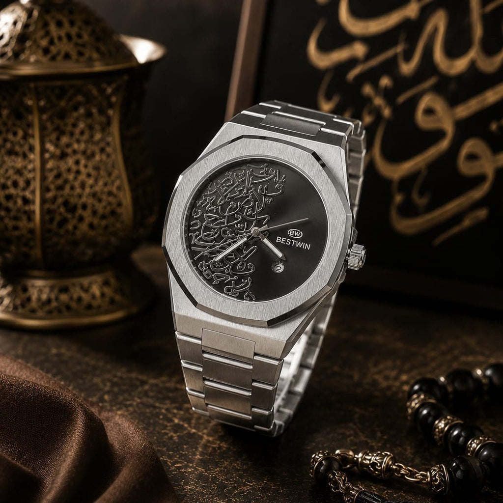 Bestwin Men's | Black Arabic Calligraphy Dial - VogueHourBestwin Men's | Black Arabic Calligraphy Dial