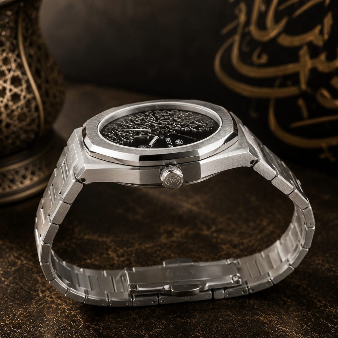 Bestwin Men's | Black Arabic Calligraphy Dial - VogueHourBestwin Men's | Black Arabic Calligraphy Dial