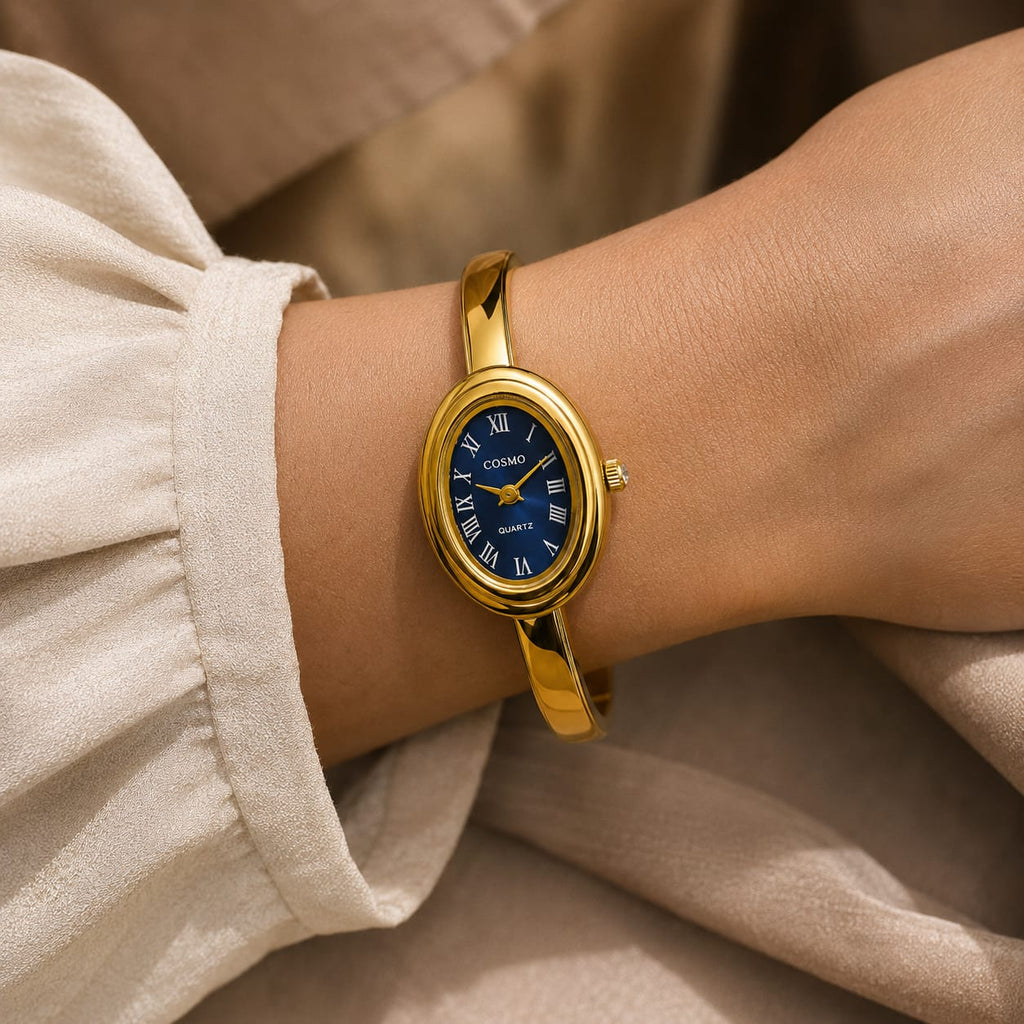 Cosmo Gold Cuff Watch - VogueHourCosmo Gold Cuff Watch