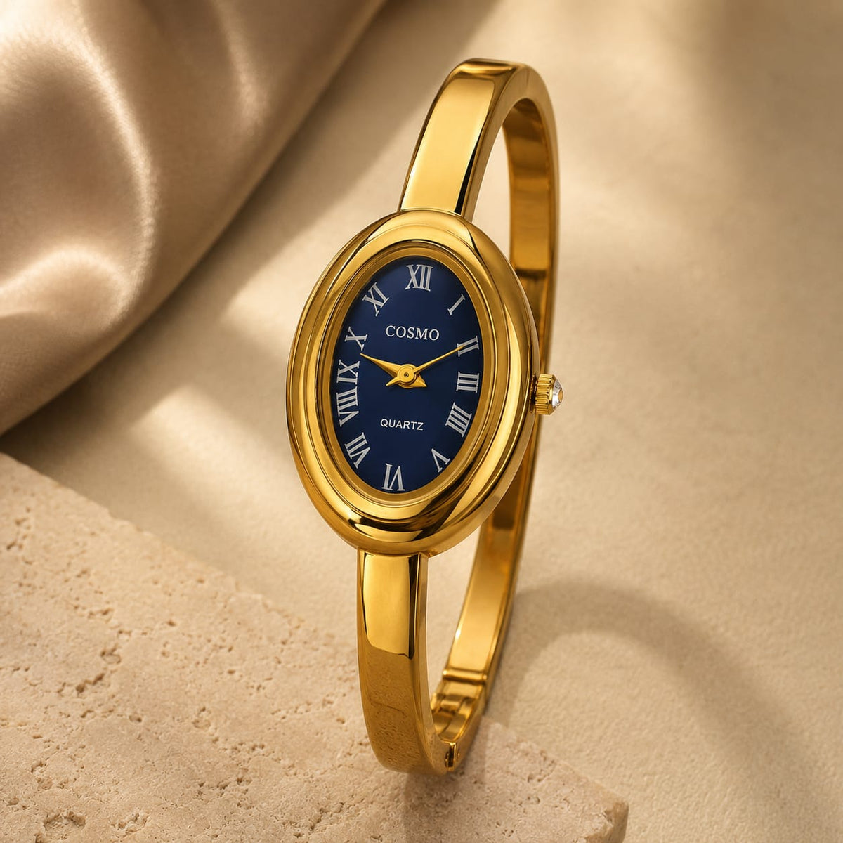 Cosmo Gold Cuff Watch - VogueHourCosmo Gold Cuff Watch