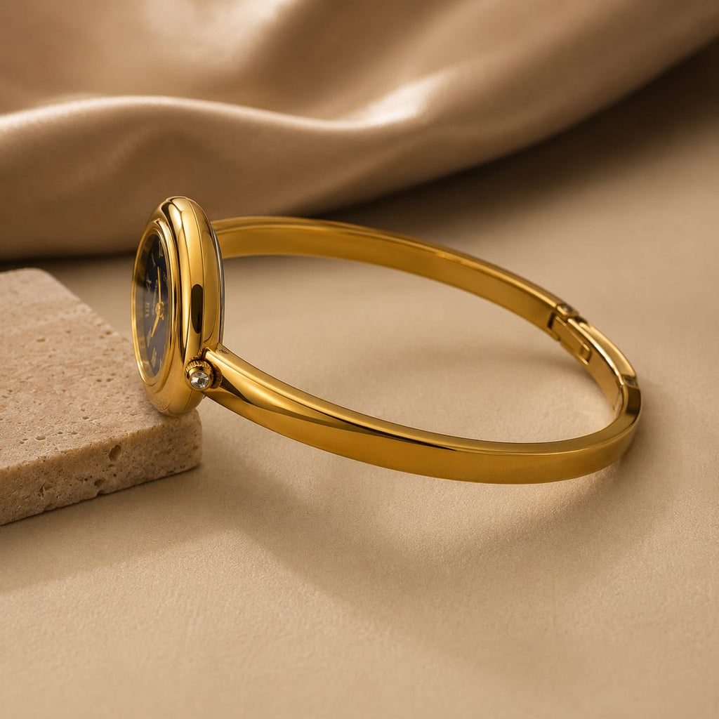 Cosmo Gold Cuff Watch - VogueHourCosmo Gold Cuff Watch