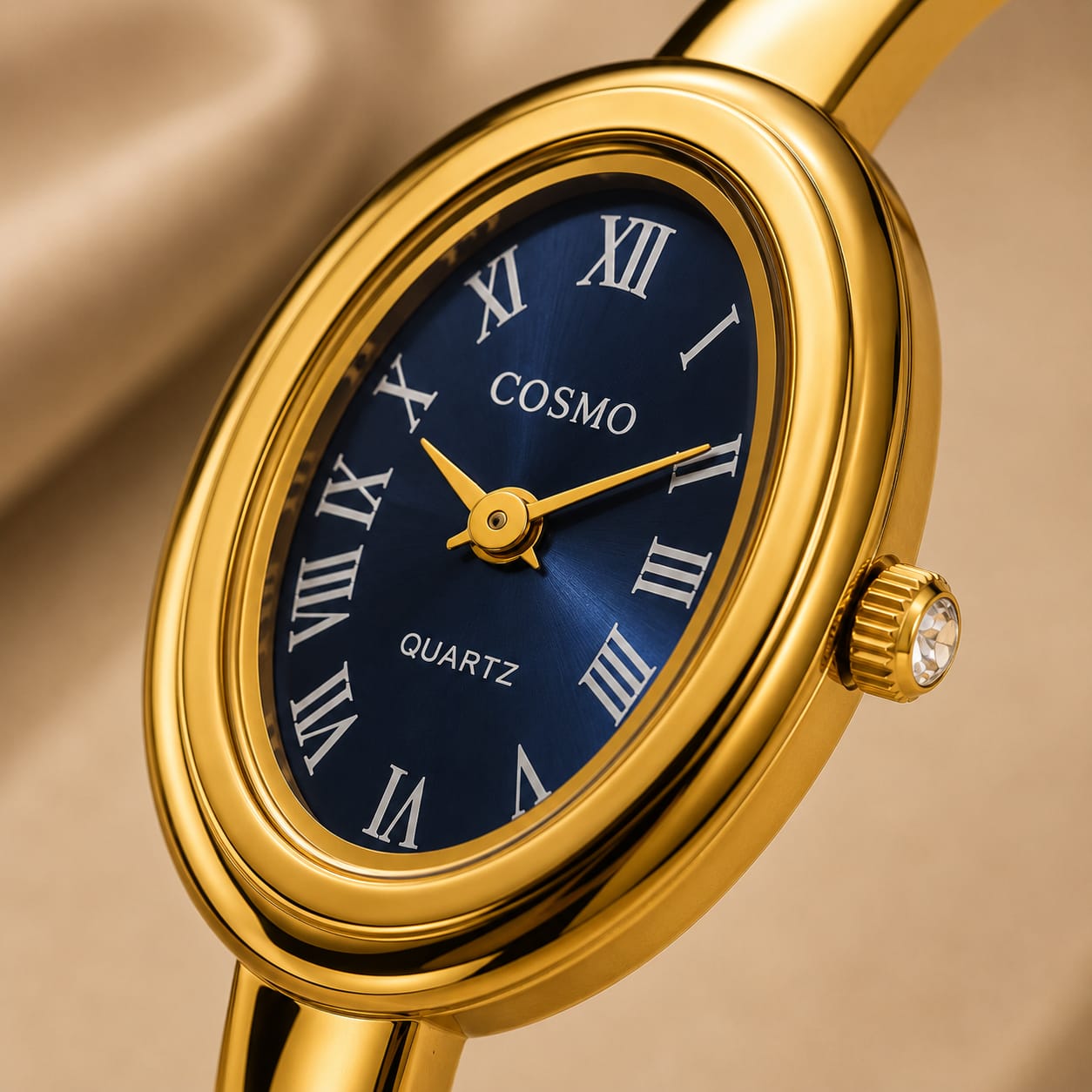 Cosmo Gold Cuff Watch - VogueHourCosmo Gold Cuff Watch