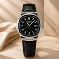 Patek Philippe| Black Leather Strap - VogueHourPatek Philippe| Black Leather Strap