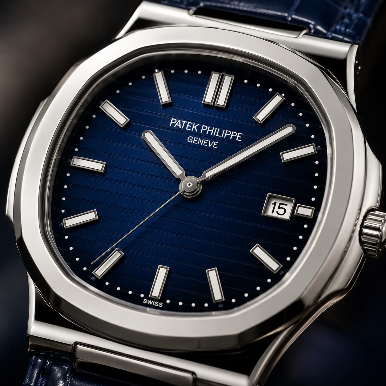 Patek Philippe| Blue Leather Strap - VogueHourPatek Philippe| Blue Leather Strap