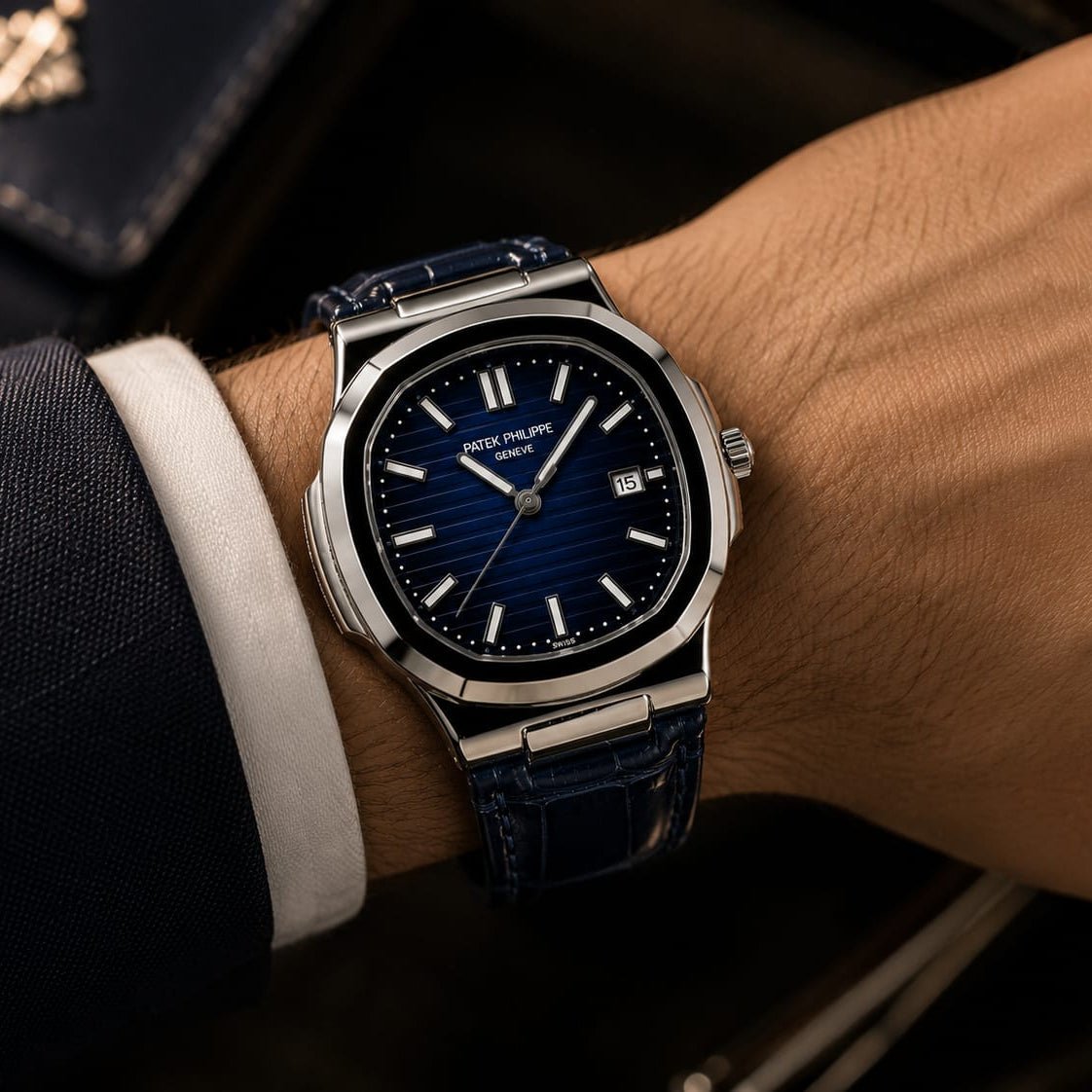 Patek Philippe| Blue Leather Strap - VogueHourPatek Philippe| Blue Leather Strap