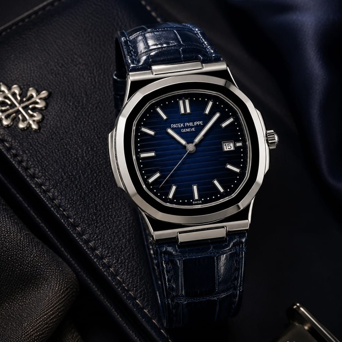 Patek Philippe| Blue Leather Strap - VogueHourPatek Philippe| Blue Leather Strap
