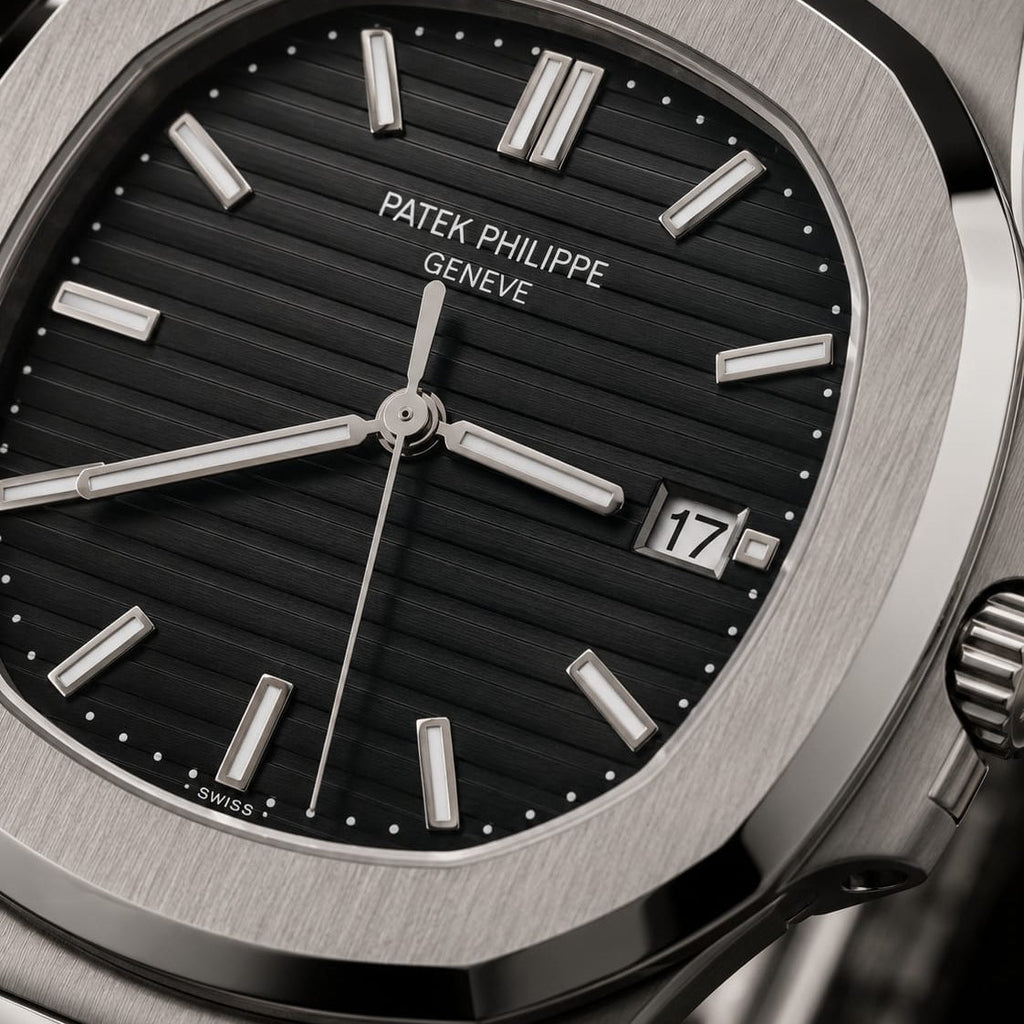 Patek Philippe Nautilus Men's | Black Textured Dial - VogueHourPatek Philippe Nautilus Men's | Black Textured Dial