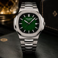 Patek Philippe Nautilus Men's | Emerald Green Textured Dial - VogueHourPatek Philippe Nautilus Men's | Emerald Green Textured Dial