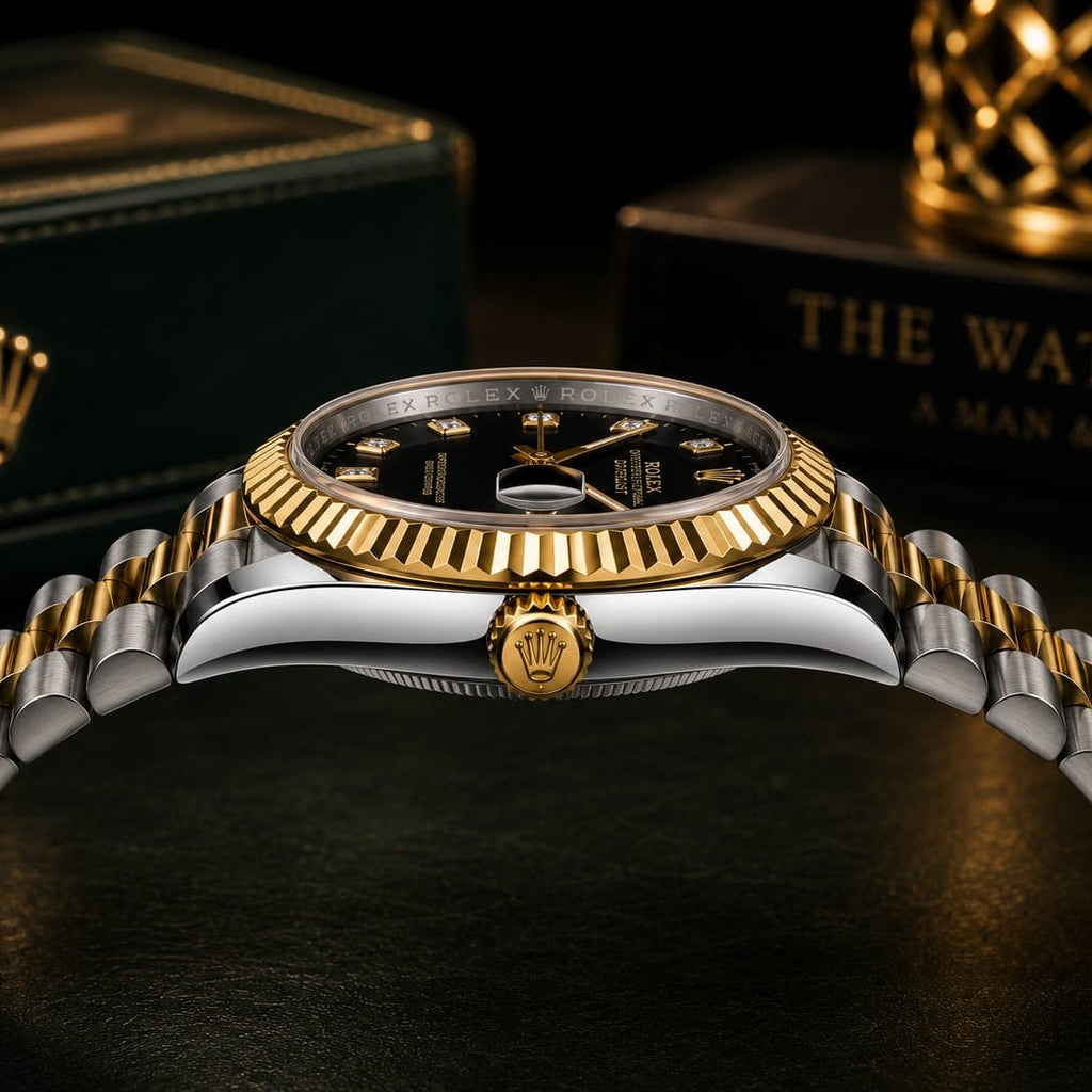 Rolex Datejust Men's | Black Diamond Dial - VogueHourRolex Datejust Men's | Black Diamond Dial