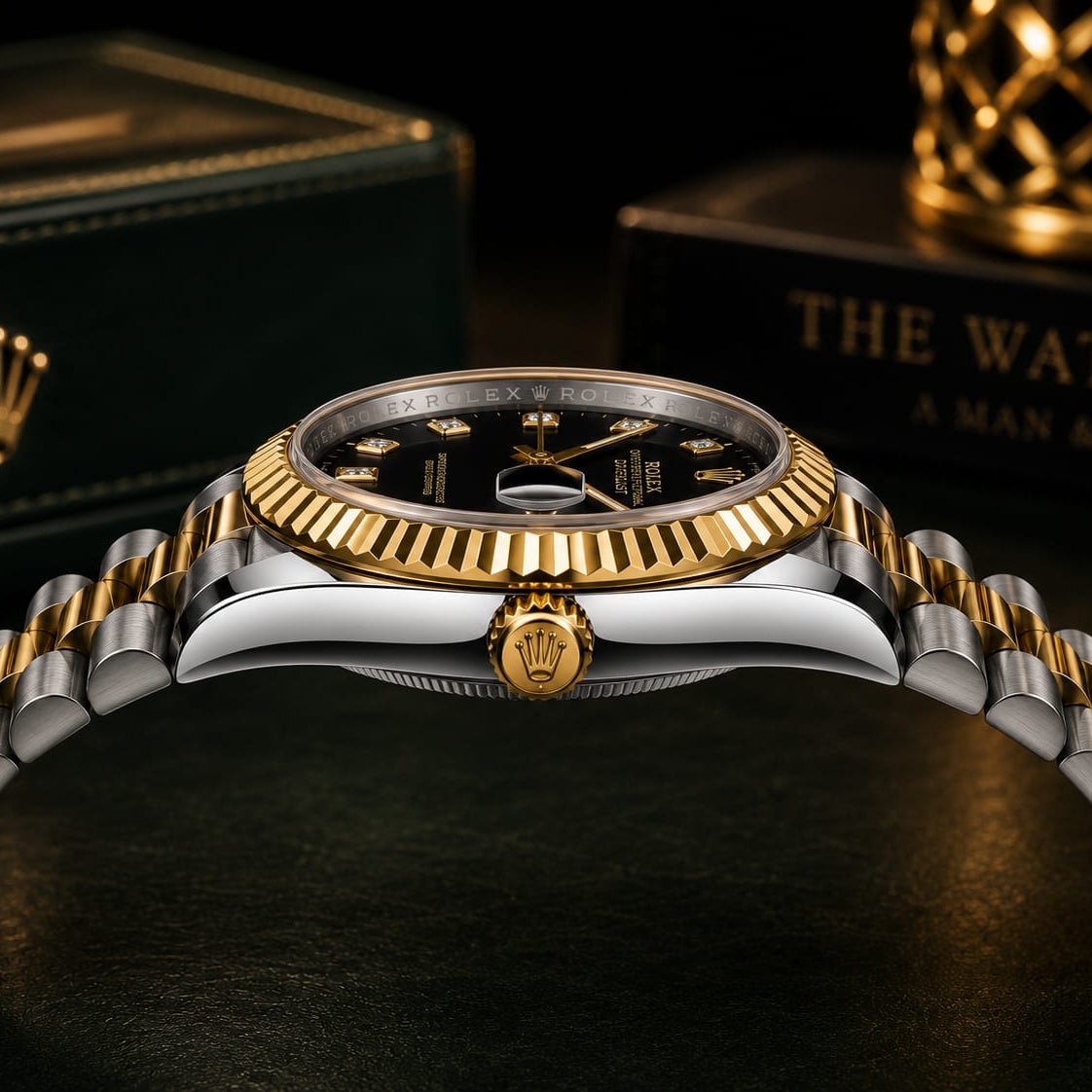 Rolex Datejust Men's | Black Diamond Dial - VogueHourRolex Datejust Men's | Black Diamond Dial