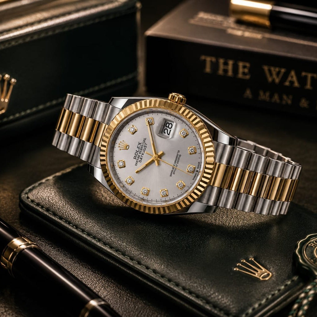 Rolex Datejust Men's | Silver Diamond Dial - VogueHourRolex Datejust Men's | Silver Diamond Dial