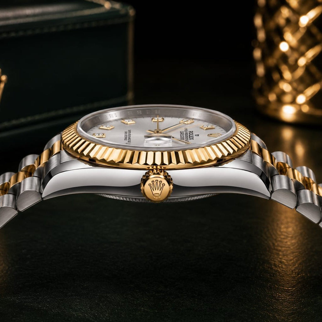 Rolex Datejust Men's | Silver Diamond Dial - VogueHourRolex Datejust Men's | Silver Diamond Dial