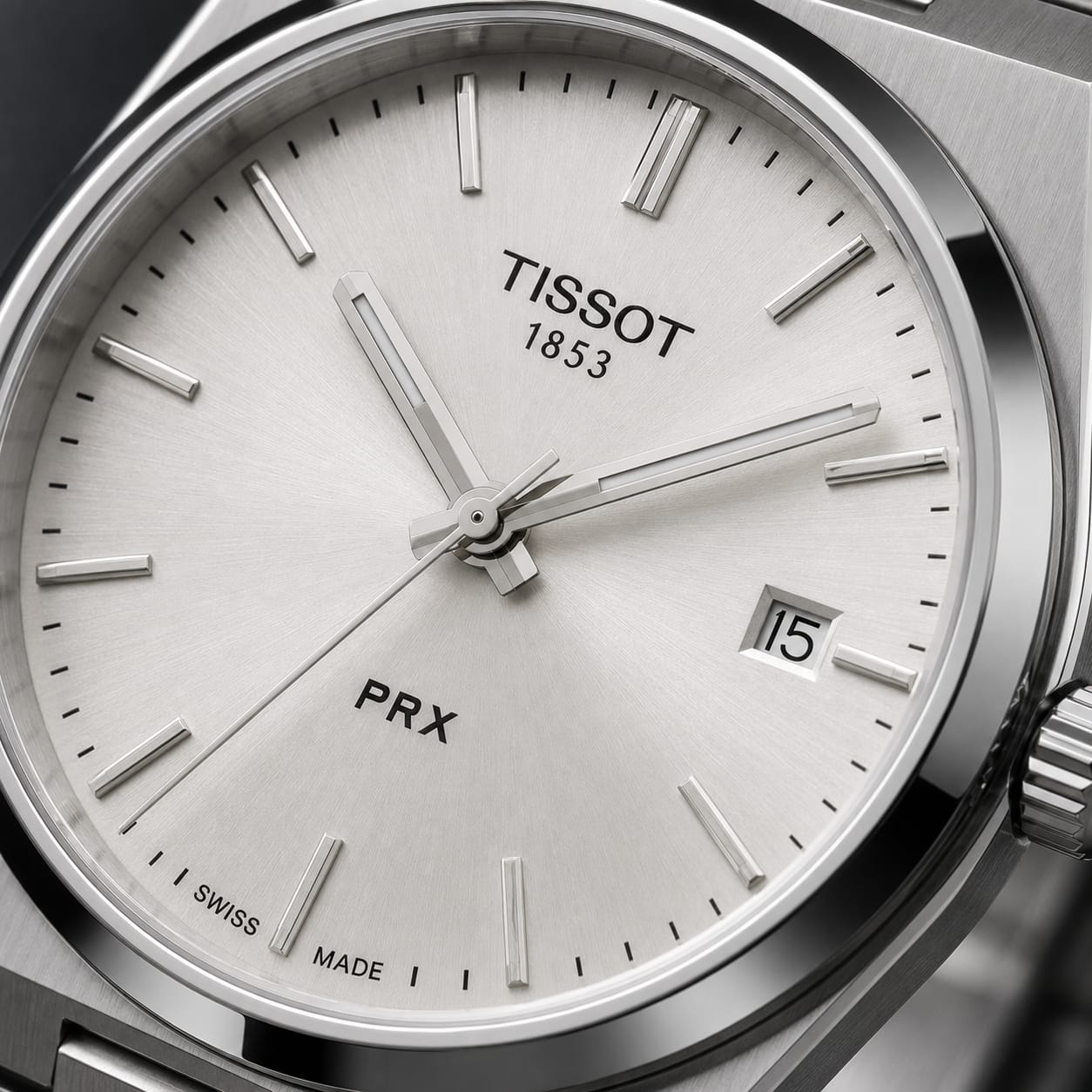 Tissot PRX Men's | Silver Sunburst Dial - VogueHourTissot PRX Men's | Silver Sunburst Dial