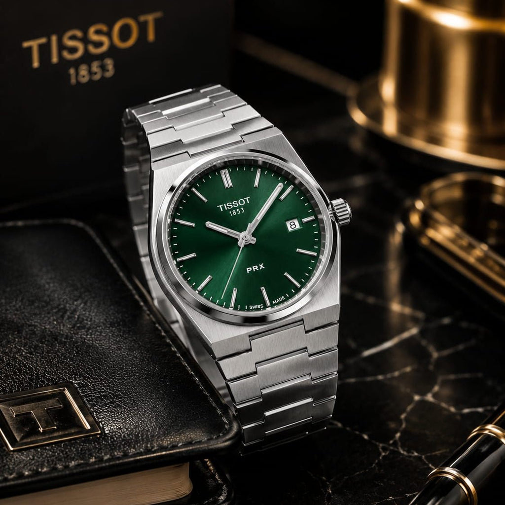Tissot PRXMen's | Green Sunburst Dial - VogueHourTissot PRXMen's | Green Sunburst Dial